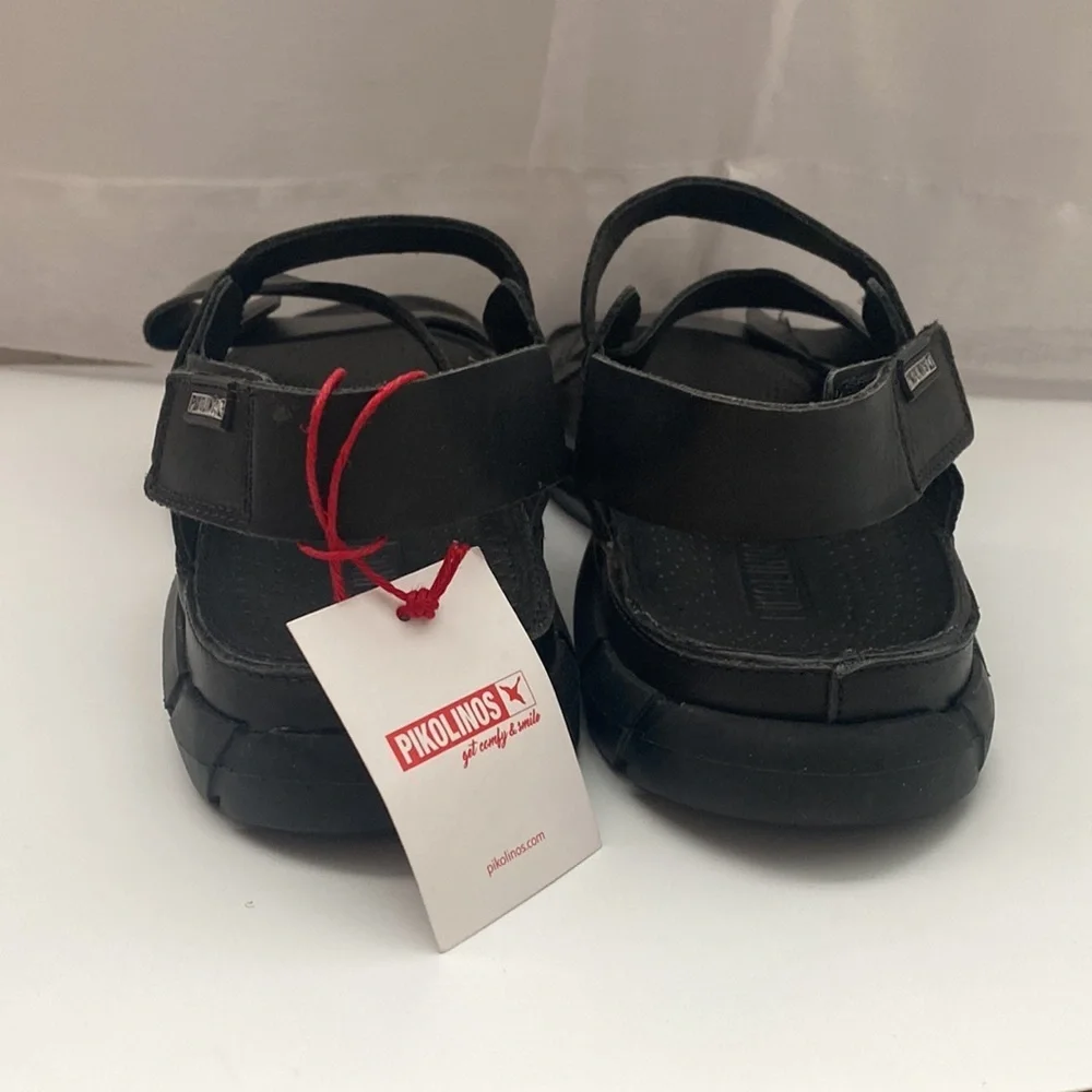Pikolinos Oropesa M3R-0058 Mens Black Leather Strap Sandals EU 44 US 10.5 -11